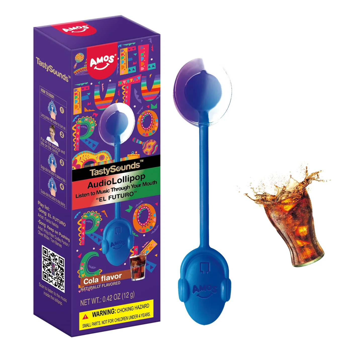 Amos Audio Lollipop Cola Flavor
