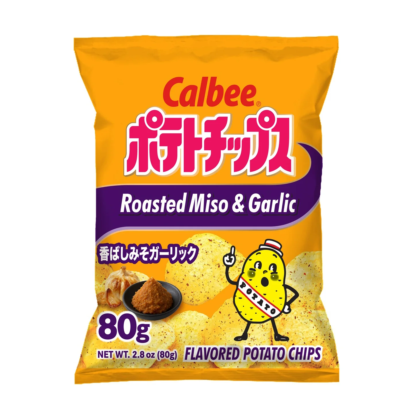 Calbee - Potato Chips - Roasted Miso & Garlic Flavor