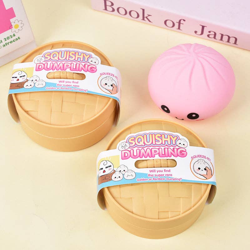 Cartoon Jumbo Mystery Squishy Dumpling Realistic Steamed Bun Stress Relief Squeeze Toy: Rainbow / 1 pc (ship randomly) - Image 5