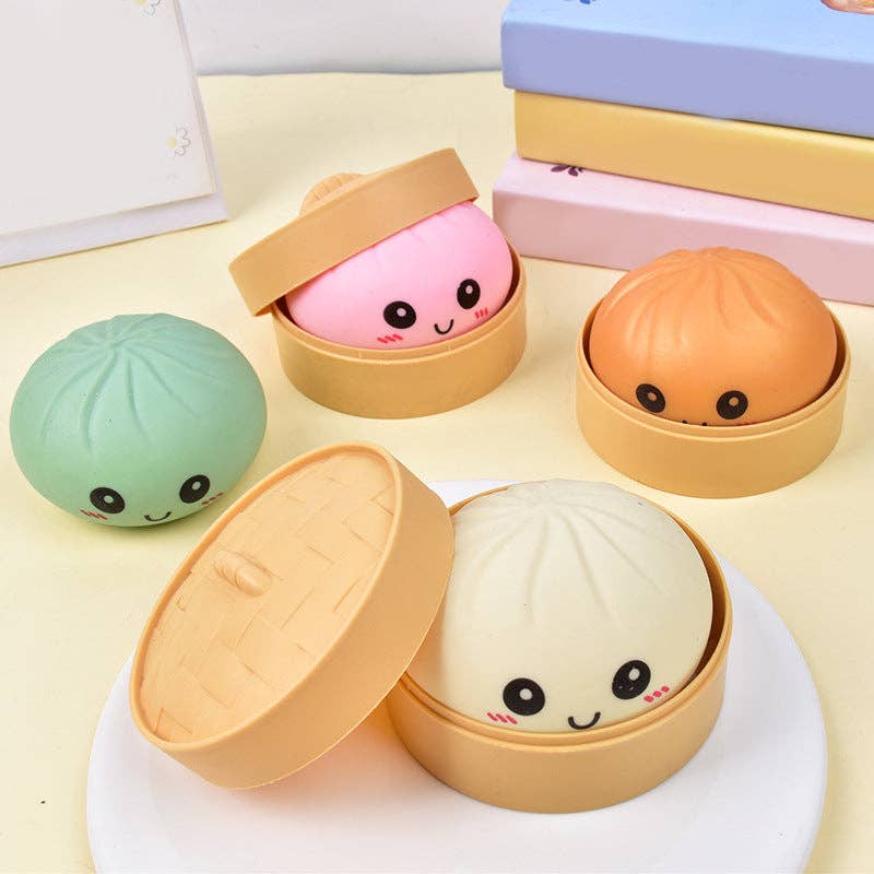 Cartoon Jumbo Mystery Squishy Dumpling Realistic Steamed Bun Stress Relief Squeeze Toy: Sparkling / 1 pc (ship randomly) - Image 3