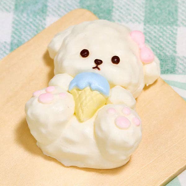 SqueezeSquad Taba Deluxe Premium Silicone Squishy Fidget Toy - Dog w/ Ice Cream Cone - Image 4