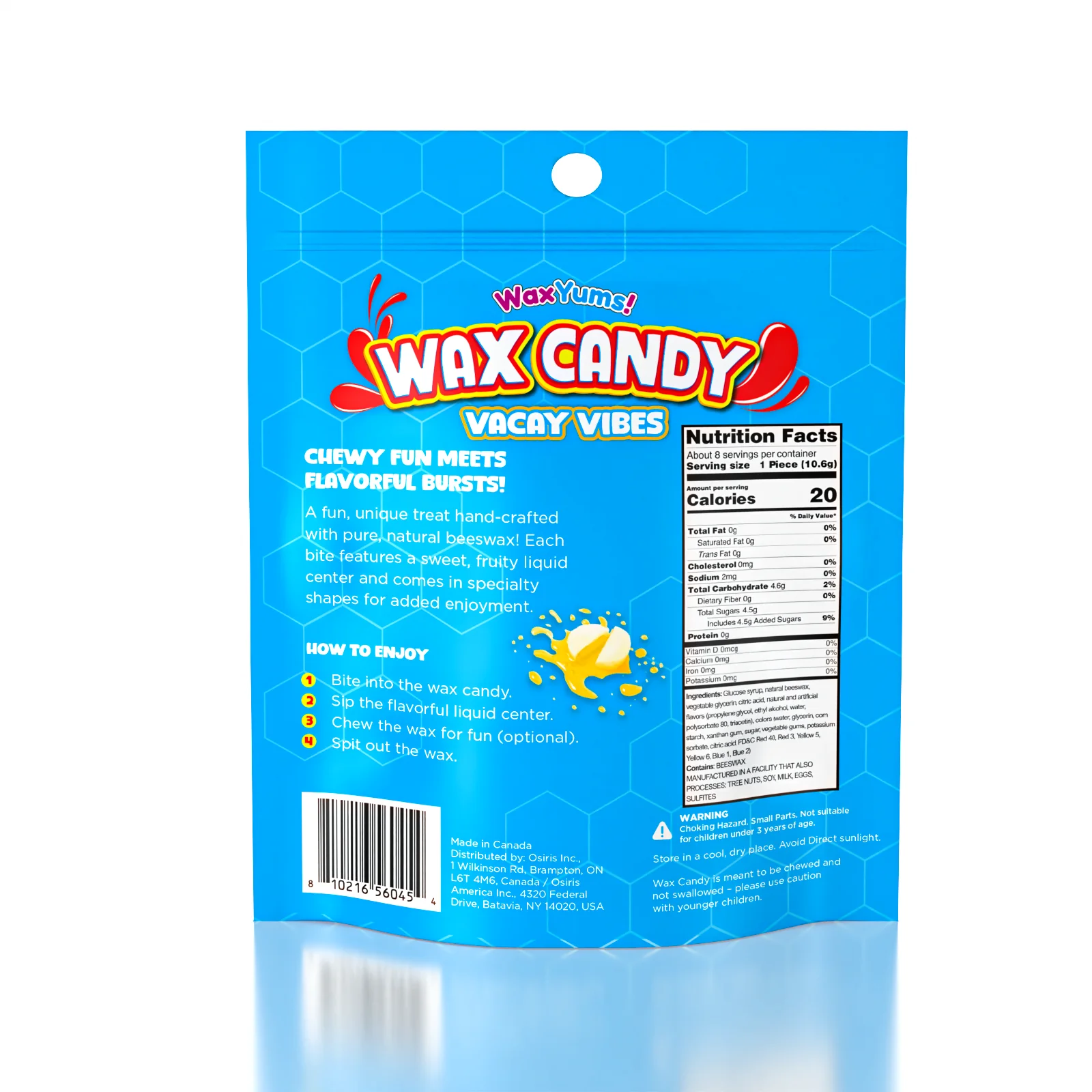 WaxYums! Vacay Vibes Chewy Gushing Wax Candy Bag (85g) - Image 2